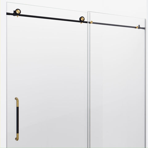 ANZZI Madam Series 60 in. by 76 in. Frameless Sliding Shower Door with Handle