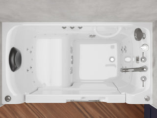 ANZZI 52 in. x 29 in. Right Drain Combination Jetted Bathtub in White with Elongated Toilet and Soft Close Lid