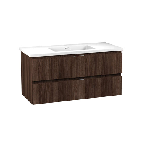 VT-CT39-DB - ANZZI Conques 39 in W x 20 in H x 18 in D Bath Vanity in Dark Brown with Cultured Marble Vanity Top in White with White Basin