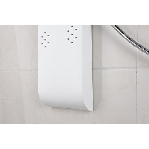 ANZZI Lyric 64 in. 6-Jetted Full Body Shower Panel with Heavy Rain Shower and Spray Wand in White