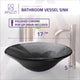 ANZZI Arc Series Vessel Sink in Arctic Sheer