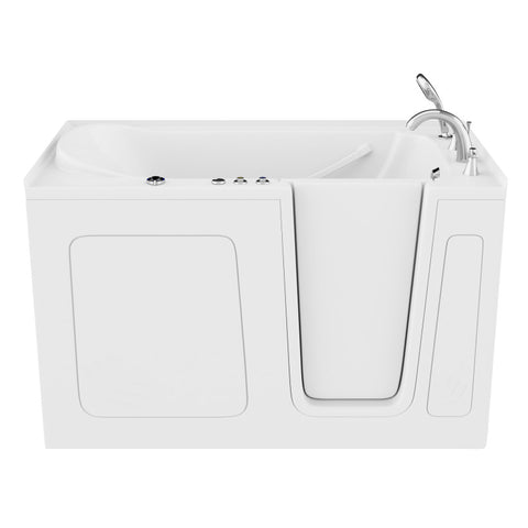 ANZZI 32 in. x 60 in. Right Drain Quick Fill Walk-In Whirlpool Tub with Powered Fast Drain in White