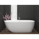 ANZZI Ami 67 in. Acrylic Flatbottom Freestanding Bathtub in White