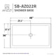 ANZZI Vail 36 x 48  in. Double Threshold Shower Base in White