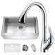 ANZZI Elysian Farmhouse 36 in. Single Bowl Kitchen Sink with Faucet in Polished Chrome