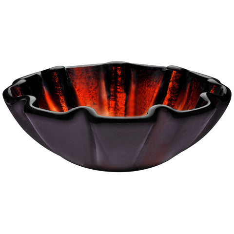 Stellar Series Deco-Glass Vessel Sink in Opal Crest