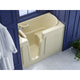 AMZ2952LBS - ANZZI 29 in. x 52 in. Left Drain Quick Fill Walk-In Soaking Tub in Biscuit