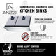 ANZZI Elysian Farmhouse 36 in. 60/40 Double Bowl Kitchen Sink with Faucet in Polished Chrome