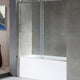 ANZZI 5 ft. Acrylic Rectangle Tub With 60 in. x 62 in. Frameless Sliding Tub Door