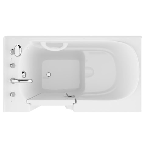 AZ2952LWS - ANZZI Coupe Series 29 in. x 52 in. Left Drain Quick Fill Walk-In Soaking Tub in White