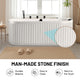 Stone Bell Flatbottom Freestanding Whirlpool and Air Bathtub with Center Drain and Faucet in Various Colors