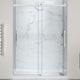 Stellar Series Sliding Frameless Shower Door  with Alcove Shower Base