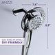 Retro-Fit 3-Spray Patterns with 7.48 in. Wall Mounted Dual Shower Heads with Magnetic Divert in Polished Chrome