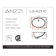 ANZZI Rhodes Series 17 in. Ceramic Undermount Sink Basin in White