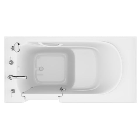 AZB3060LWS - ANZZI Value Series 30 in. x 60 in. Left Drain Quick Fill Walk-In Soaking Tub in White