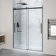 Stellar Series Sliding Frameless Shower Door  with Alcove Shower Base