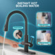 Sunset 4-in-1 Single Handle 17.5 in. Faucet for Instant Hot Water Dispensor with Boiler Tank and Filter in Matte Black