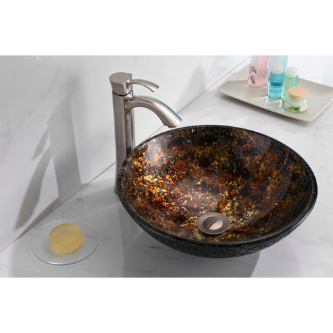 LS-AZ200 - ANZZI Alto Series Vessel Sink in Molten Gold