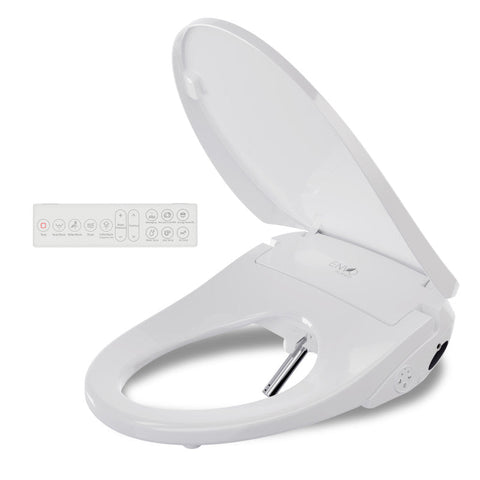 ANZZI Lunar Elongated Smart Electric Bidet Toilet Seat with Remote Control, Heated Seat, Air Purifier, and Deodorizer