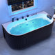 Stone Bell Flatbottom Freestanding Whirlpool and Air Bathtub with Center Drain and Faucet in Various Colors