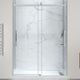 Stellar Series Sliding Frameless Shower Door  with Alcove Shower Base