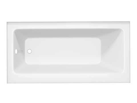 Saba 60 in. Left Drain Soaking Front Skirted Bathtub in White