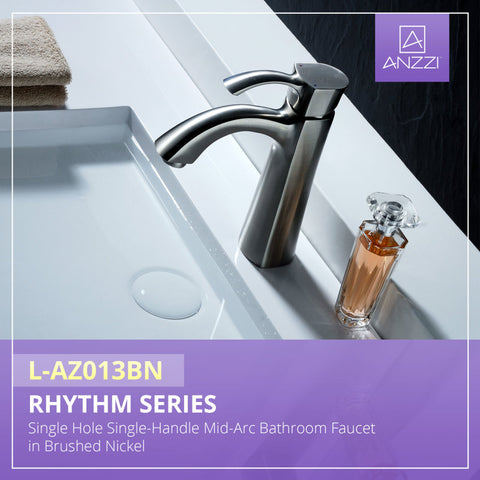 ANZZI Series Single Hole Single-Handle Mid-Arc Bathroom Faucet