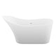 ANZZI Tuasavi 5.6 ft. Solid Surface Center Drain Freestanding Bathtub in Matte White