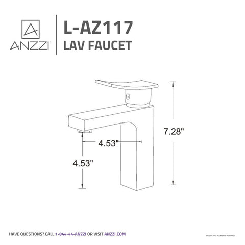 ANZZI Promenade Single Hole Single Handle Bathroom Faucet