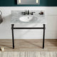 Verona 34.5 in. Console Sink in Matte Black with Carrara White Counter Top
