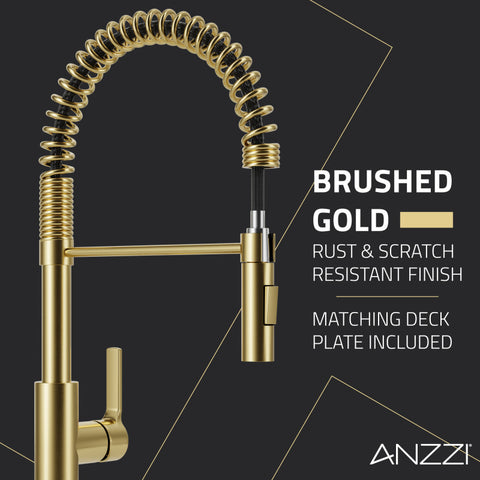 ANZZI Ola Hands Free Touchless 1-Handle Pull-Down Sprayer Kitchen Faucet with Motion Sense and Fan Sprayer