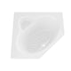 ANZZI Rana 5 ft. Acrylic Center Drain Corner Bathtub in White