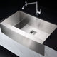 Elysian Farmhouse Stainless Steel 36 in. Single Bowl Kitchen Sink in Brushed Satin