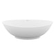 ANZZI Masoko 6.2 ft. Solid Surface Center Drain Freestanding Bathtub in Matte White