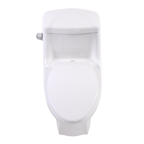 ANZZI Templar 1-piece 1.28 GPF Single Flush Elongated Toilet in White