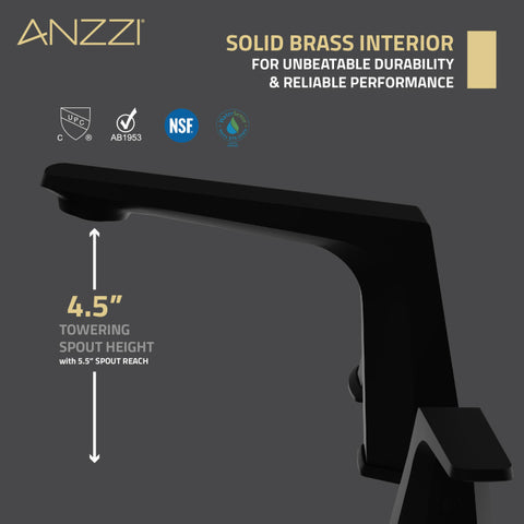 ANZZI 2-Handle 3-Hole 8 in. Widespread Bathroom Faucet With Pop-up Drain