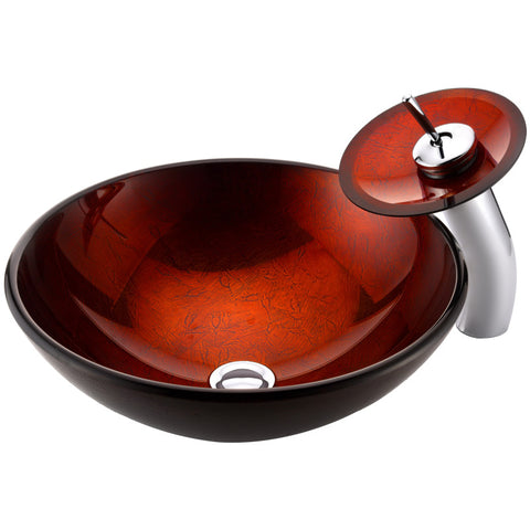 LS-AZ216 - ANZZI Arc Series Vessel Sink in Layered Amber