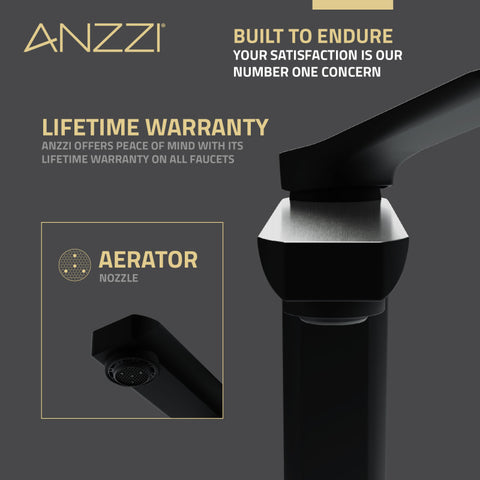 ANZZI Single Handle Single Hole Bathroom Faucet With Pop-up Drain