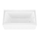 ANZZI 60 in. L x 30 in. W Right Drain Tub in White and 60 in. W x 62 in. H Frameless Sliding Tub Door in Matte Black Finish