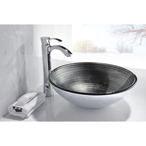 ANZZI Stellar Series Deco-Glass Vessel Sink