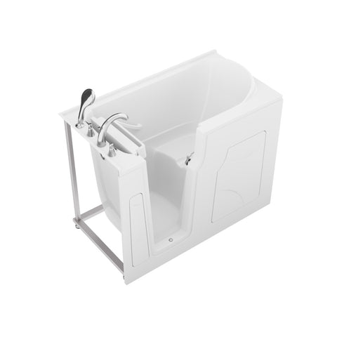 AZ2853LWS-CP - ANZZI Coupe Premier 53 - 60 in x 28 in. Left Drain Soaking Walk-in Tub in White