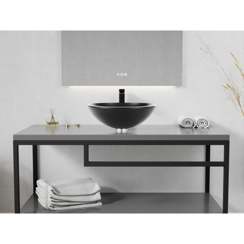 ANZZI Amalfi Round Glass Vessel Bathroom Sink