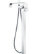 Angel 2-Handle Claw Foot Tub Faucet with Hand Shower in Polished Chrome