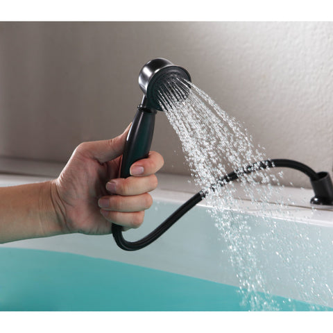 ANZZI Patriarch 2-Handle Deck-Mount Roman Tub Faucet with Handheld Sprayer