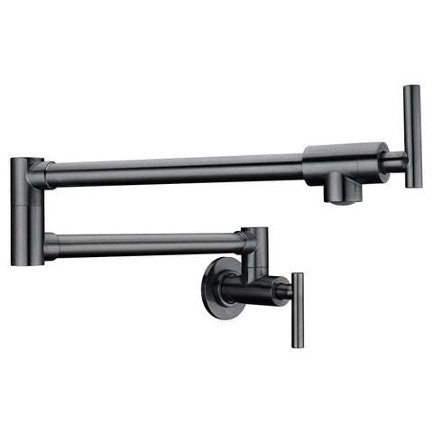 KF-AZ258GB - ANZZI Braccia Series 24" Wall Mounted Pot Filler in Gunmetal Black