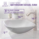 ANZZI Egret Series Vessel Sink in White