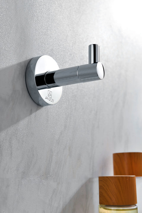 ANZZI 3-Piece Chrome Bathroom Accessories Set - Hand Towel Holder - Toilet Paper Holder - Towel Holder