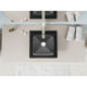 LS-AZ906MB - ANZZI Solstice Square Glass Vessel Bathroom Sink with Matte Black Finish