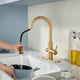 Sunset 4-in-1 Single Handle 17.5 in. Faucet for Instant Hot Water Dispensor with Boiler Tank and Filter in Brushed Gold
