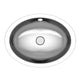 ANZZI Athenian 20 in. Handmade Drop-in Oval Bathroom Sink in Hammered Steel